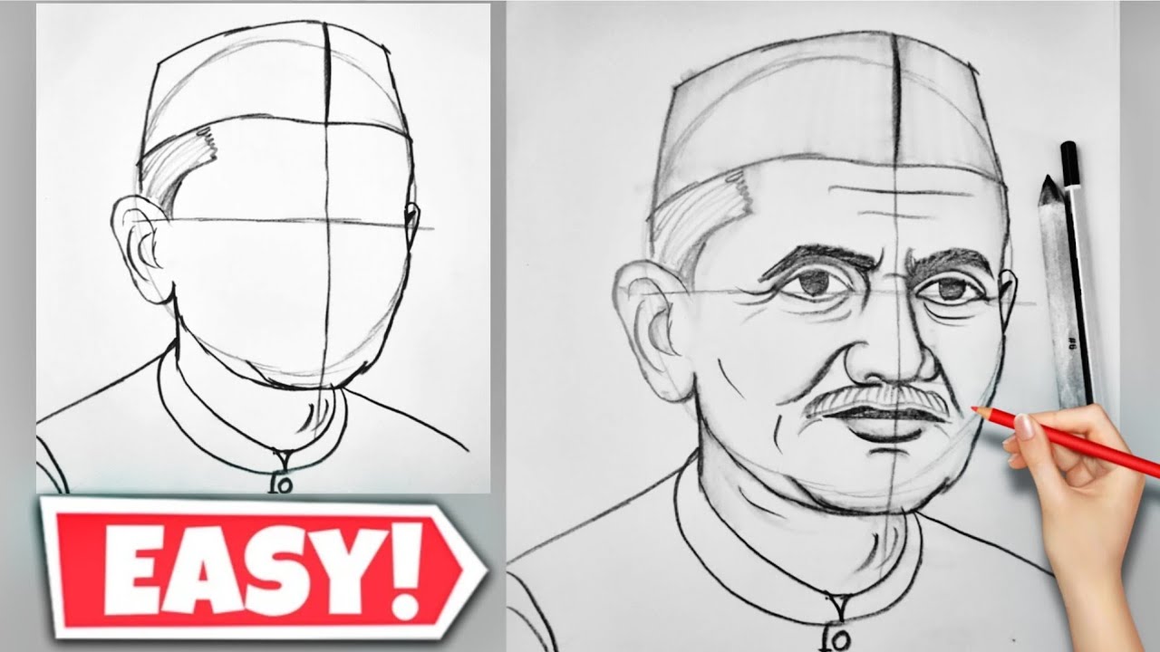 Lal Bahadur Shastri Drawing | Jai jawan jai Kissan drawing