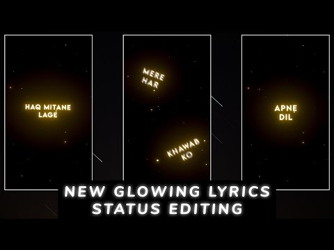 Trending Black Screen Status Editing Alight Motion | Glowing Particle Lyrics | Node Video Editing