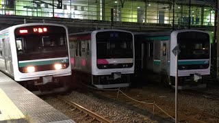 【567M】E501系K703編成の普通列車いわき行が勝田駅4番線を発車