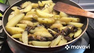 Как вкусно пожарить картошку с грибами 😋👌👌👌🔥