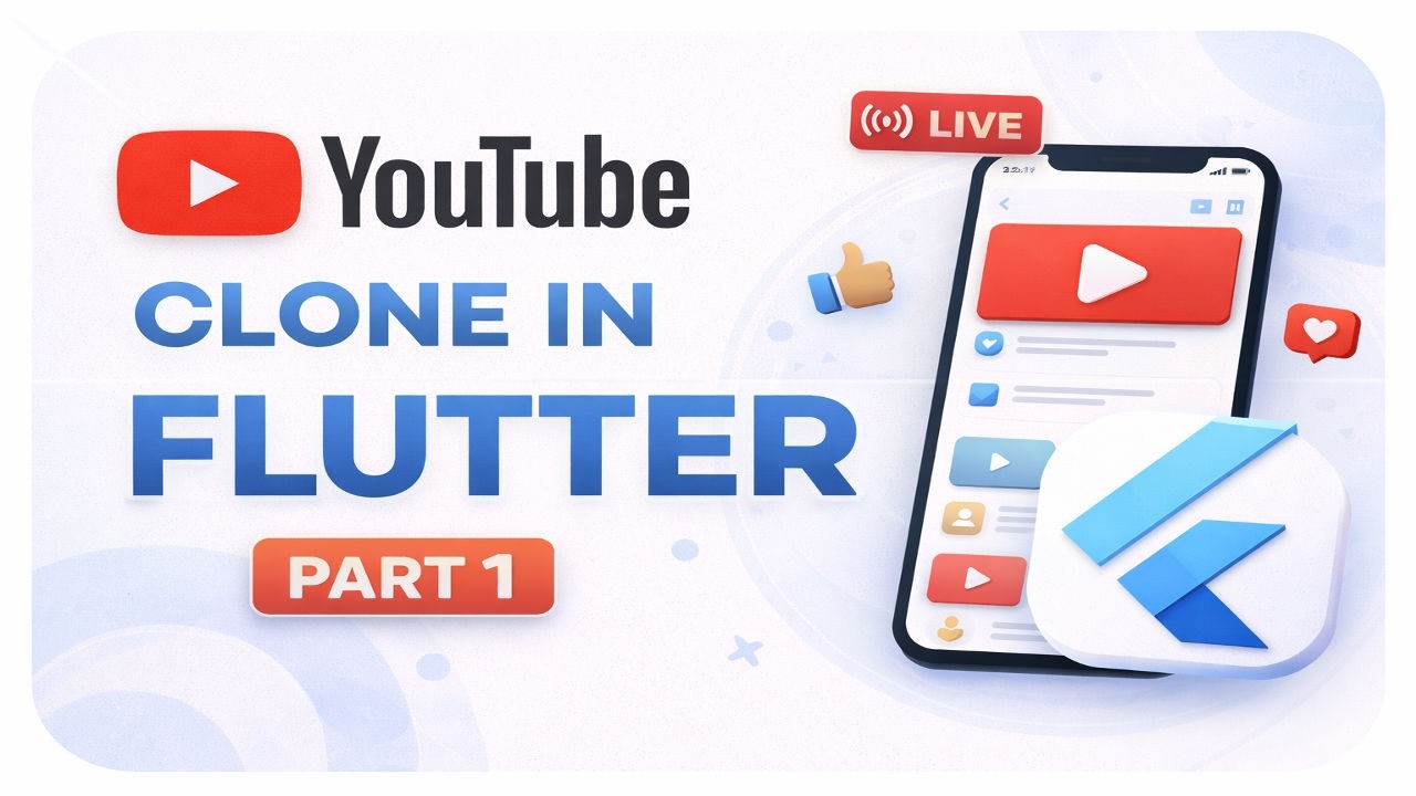 🚀 Build a YouTube Clone in Flutter (Part 1) | LIVE Coding - YouTube