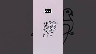 Drawing using number 555 #easy #art #drawing