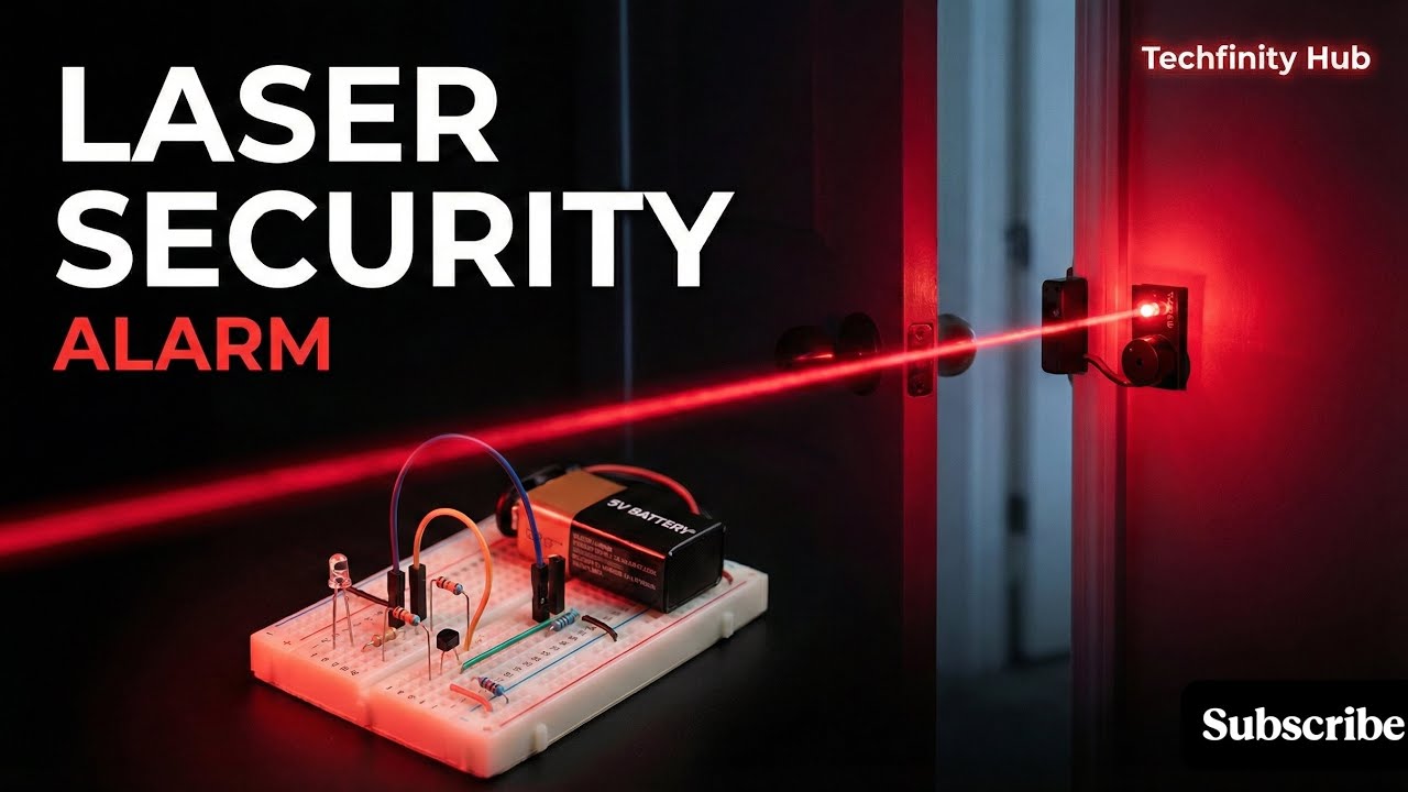 Simple Laser Security Alarm Full Tutorial | DIY Laser Tripwire System Step-by-Step