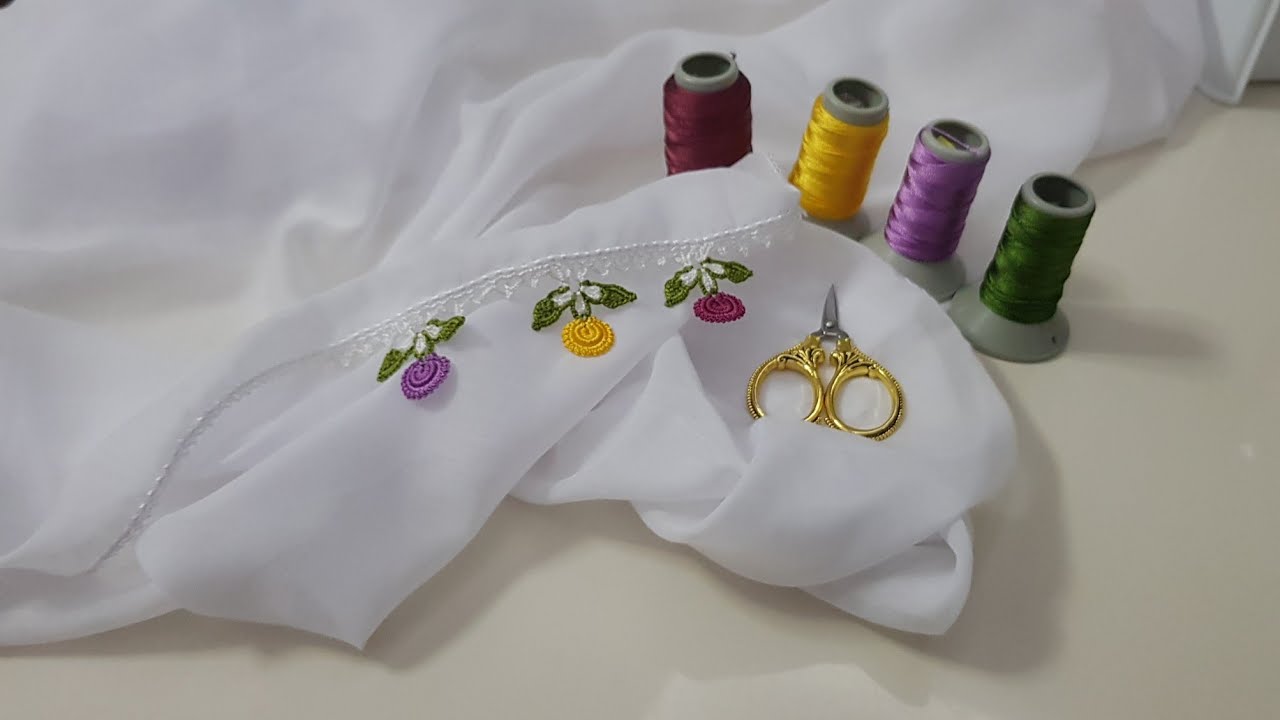 528 - Rengârenk Küpeli Tığ Oyası Yapımı