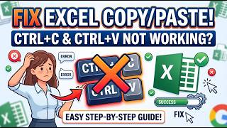 How to Fix Excel Copy and Paste Error ✅| Fix Ctrl+C & Ctrl+V Not Working