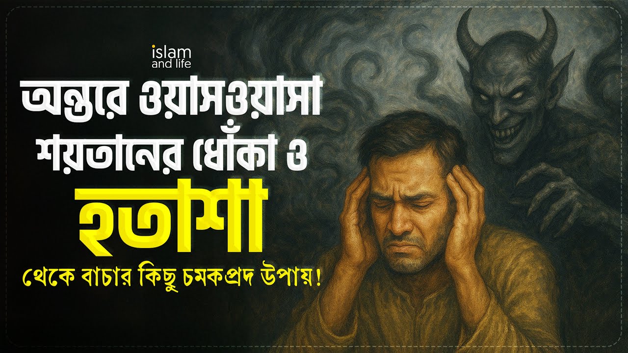 অন্তরে ওয়াসওয়াসা, শয়তানের ধোঁকা ও হতাশা থেকে বাচার কিছু চমকপ্রদ উপায়! || Islam and Life 2025