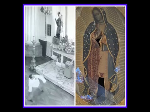Apedrean imagen de la virgen de Guadalupe en la catedral de Guadalajara