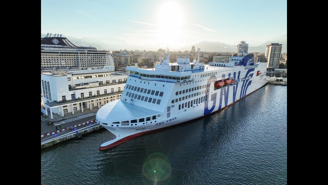Dentro la nuova nave Gnv Virgo (VIDEO): il battesimo e il primo rifornimento di Gnl