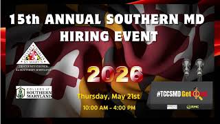 15th Annual Southern MD Hiring Event -May 21st, 2026
