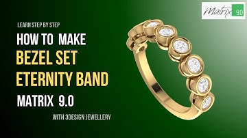 ||🔷How to make Bezel Set Eternity Band🔷#Matrix 9 #Rhino3D #rhino matrix tutorial #rhino matrix tips