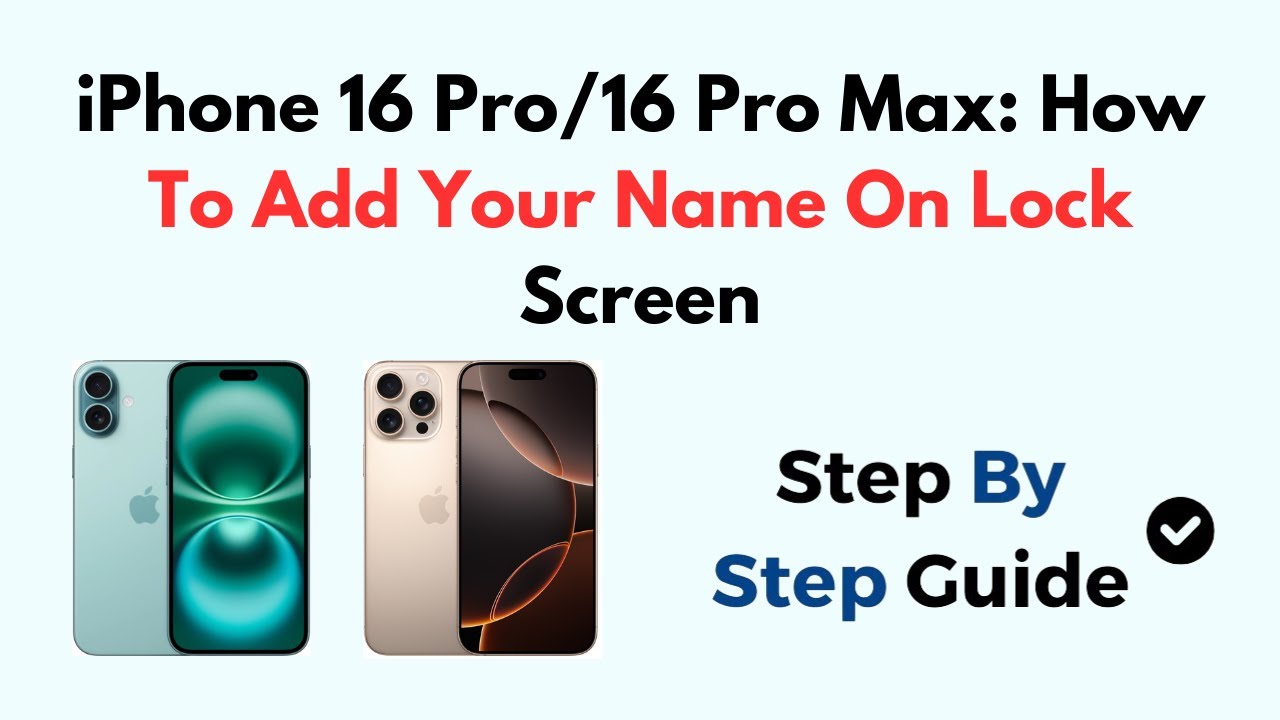 iPhone 16 Pro/16 Pro Max: How To Add Your Name On Lock Screen - YouTube