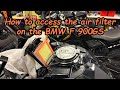 How to access the air filter on the bmw f 900gs