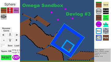 Omega Sandbox - Devlog #3 - v1.0.1