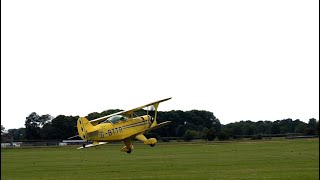 G-BTTR Pitts S-2A Landing on Runway 29 at White Waltham Airfield | Classic Biplane