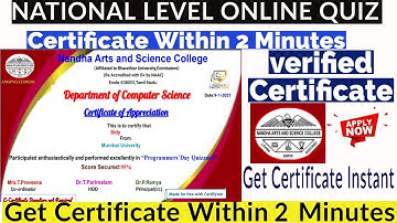 National level E-Quiz on Programmers