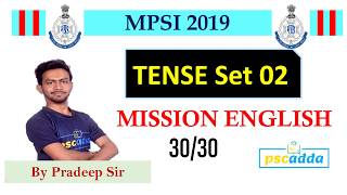 MP SI 2019 English | Tense Part #2 | MP SI English practice set | MP SI English Class - PSCADDA