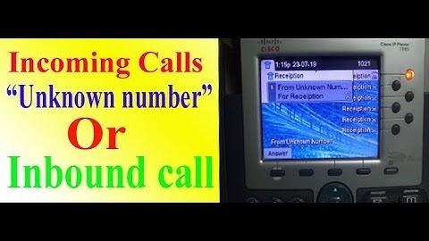 Incoming Calls Unknown number on IP phone display | caller id is unknown