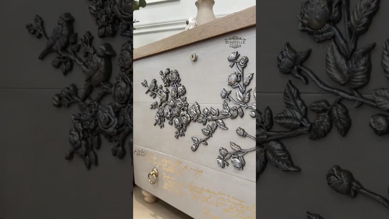 From Plain to Floral Perfection: Chest Makeover with Decor Poly™ Appliques! 