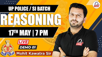 REASONING SPECIAL BATCH FOR UPSI/CONSTABLE | DEMO 01 | BY MOHIT SIR  @KD_LIVE ​