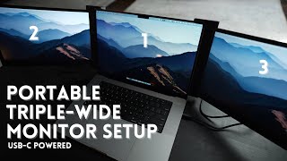 The Ultimate Triple Monitor Setup on the Go | Limink Triple Wide Monitor powered by USB-C