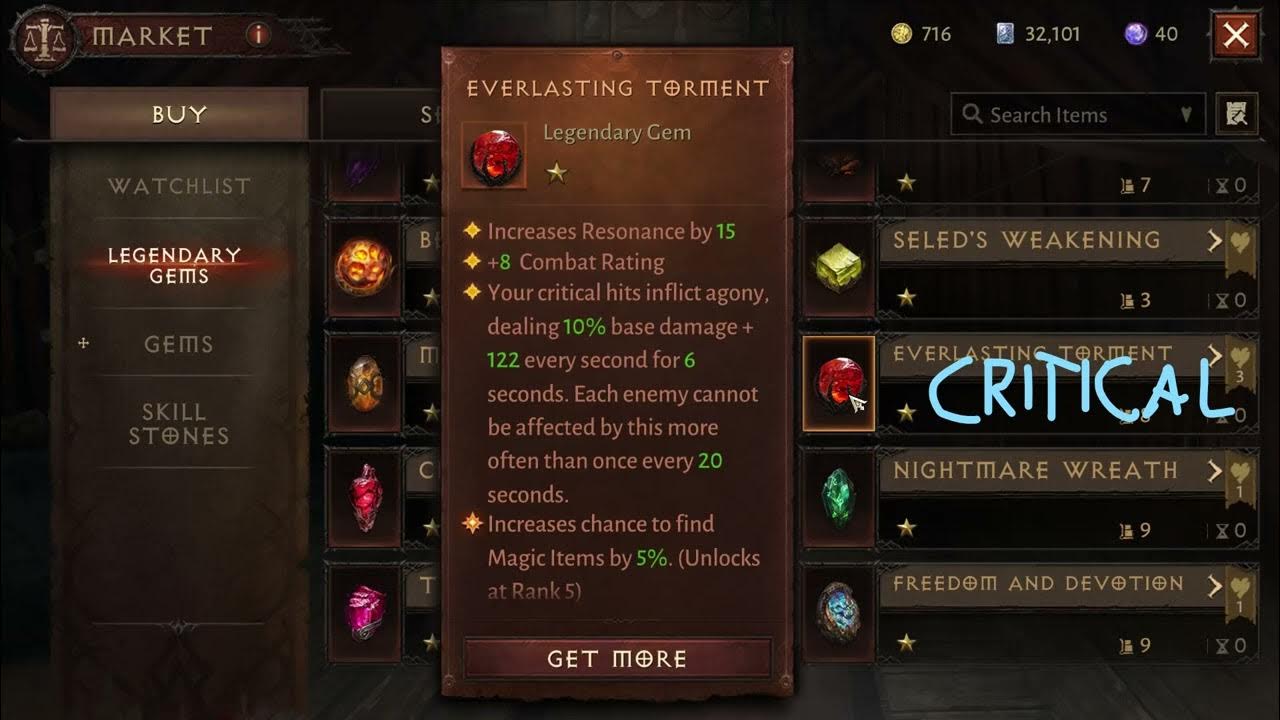 Diablo Immortal 61 Legendary Gems Guide YouTube