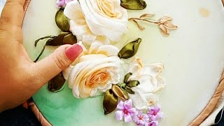 Download Lagu 4-DIY Thêu ruy băng hoa hồng//Ribbon embroidery Rose MP3