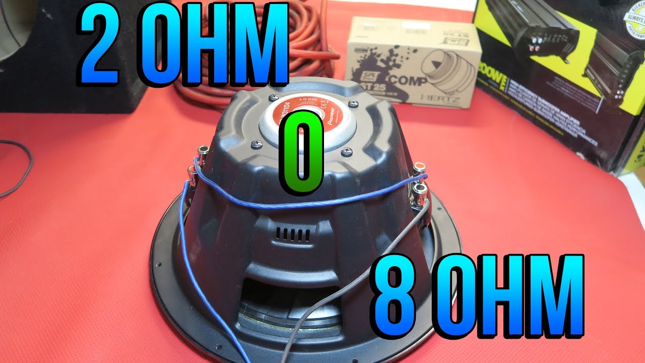 SUBIR Y BAJAR LA IMPEDANCIA DE UN SUBWOOFER DOBLE BOBINA  DE 4 OHM