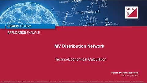 PowerFactory - MV Distribution Network - Techno Economical Calculation