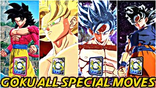 GOKU ALL SPECIAL MOVES!!! 🔥 IN DRAGON BALL LEGENDS