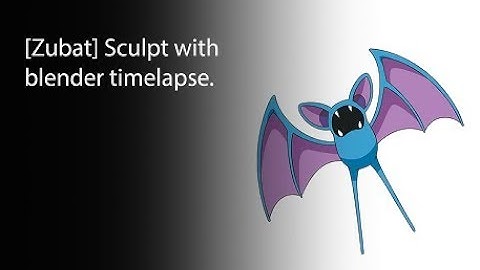 [Zubat]  sculpt with blender  timelapse.