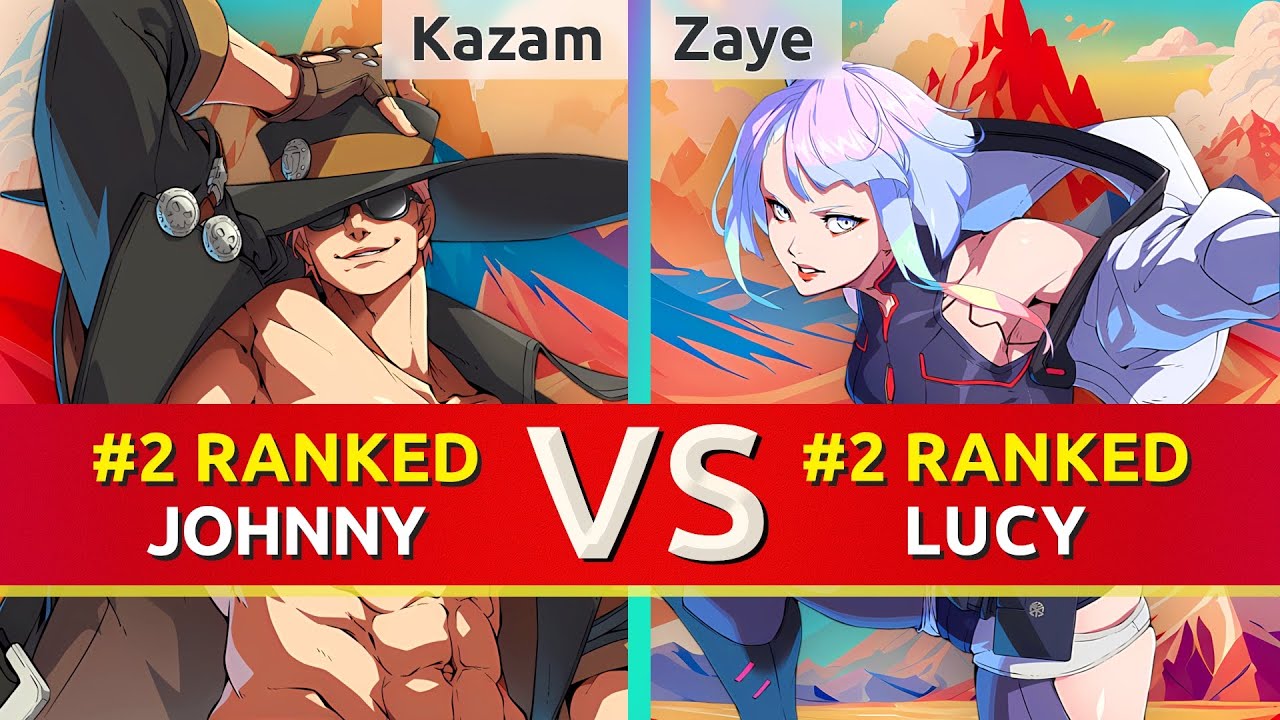 GGST ▰ Kazam (#2 Ranked Johnny) vs Zaye (#2 Ranked Lucy). High Level Gameplay