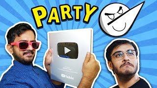 Silver Play Button Party !!! (Ft. Angry Prash, RawKnee, Shaan)