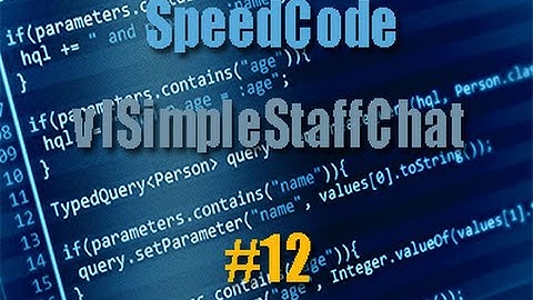 SpeedCode #12 » Chat para staffers (vISimpleStaffChat)