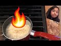 Making lunch (almost burned the house down 🥰)