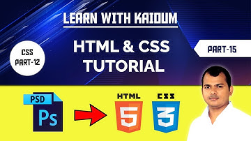 HTML and CSS Bangla Tutorial #15 | PSD to HTML