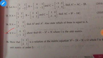 MATRICES CLASS 10 ,EX_ 8.3 QUESN- 15  Ml AGGARWAL ICSE