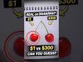 “$1 vs $300 😱 Real or Drawing Challenge!” #art #drawing #shorts #cherry