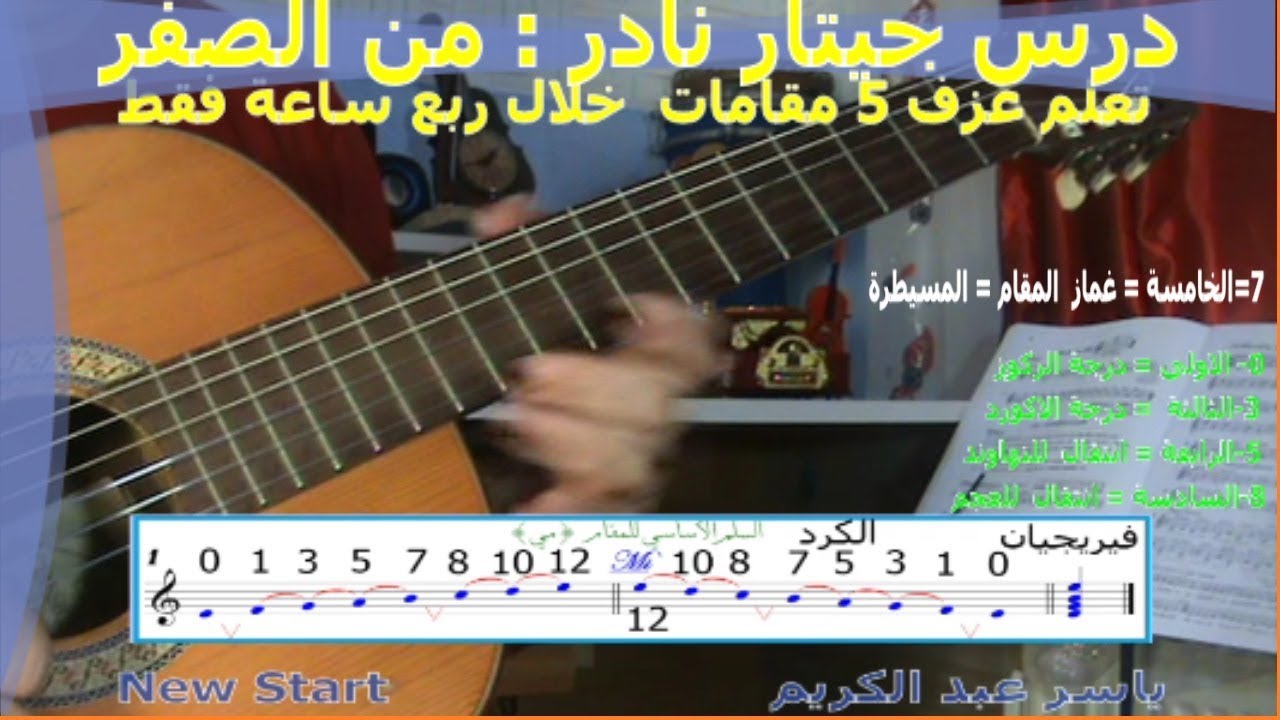 تعلم جيتار : اعزف كمحترف خلال عشرة دقائق و ابدأ من الصفر جيتار شرقي Learn : oriental guitar