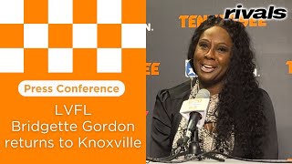 PRESS CONFERENCE LVFL Bridgette Gordon meets with media after coaching vs Lady Vols