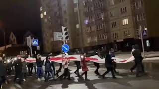 В Минске протестуют уже и по ночам. Ночные марши протеста