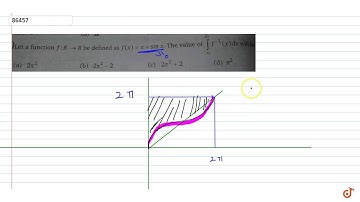 Let a function `f: R - gt R` be defined as `f(x)=x + sin x`. The value of `int_0^(2pi) f^-1 (x)...