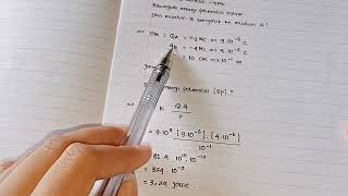 Contoh soal energi potensial listrik, potensial listrik dan kapasitor.