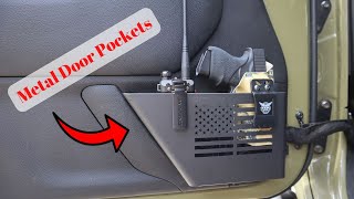 113 - Jeep Wrangler JK Metal Front Door Storage Pocket (2/4 Door)