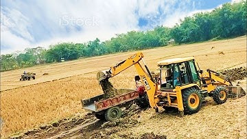 JCB 3dx Eco expert machine excellent loading Mud tractor trolley ll tractor and jcb