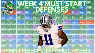 Week 4 Must Start Defenses-2021 Fantasy Football