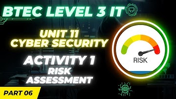 BTEC Level 3 IT - Unit 11 - Cyber Security & Incident Management - Part 06 - RISK ASSESSMENT