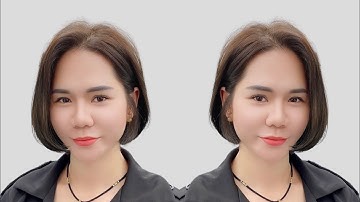 Dang Hieu. Bob Hair Cut - Hướng dẫn cắt tóc ngắn cho Nữ tóc mỏng, Mặt Tròn.