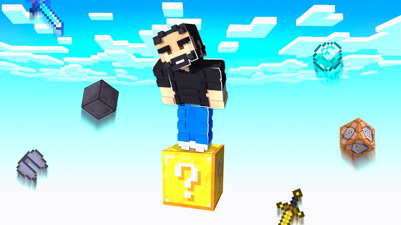 Lucky Block Skyblock for Minecraft Bedrock 1.20+ (Xbox One, Ps4, MCPE, Android, IOS, Win 10)