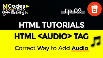 HTML Audio tag | Insert Audio into a website (in Sinhala)