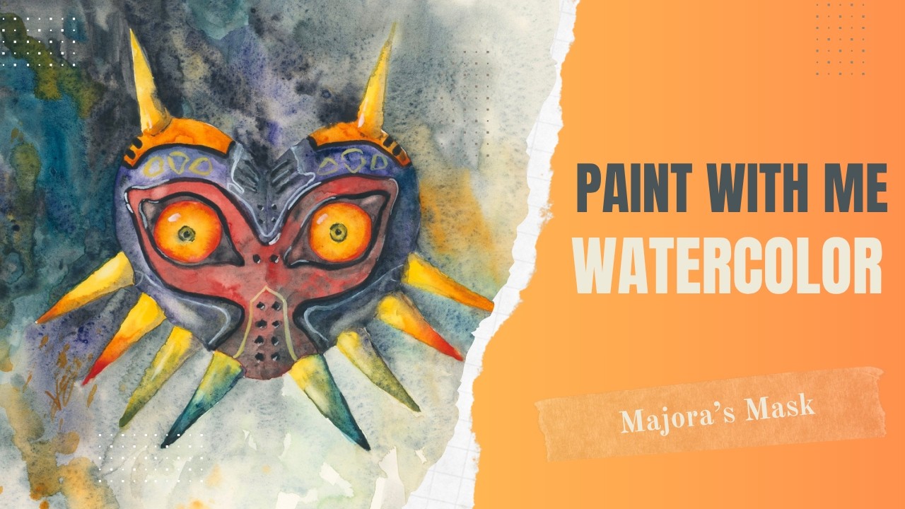 Paint with Me: The Legend of Zelda Majora's Mask Fan Art Watercolor Painting